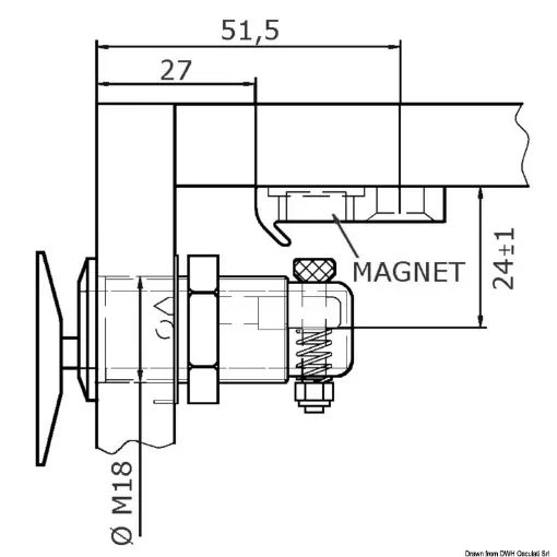 Osculati - Flush Lock oval Typ A Magnetic - 38.179.45 product image