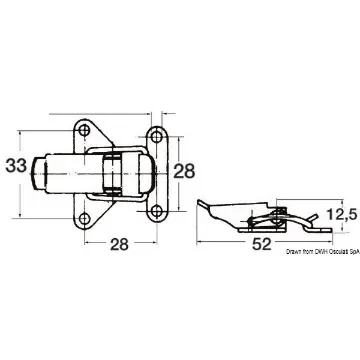 Stainless steel toggle fastener suitable for trunks and hatches product image