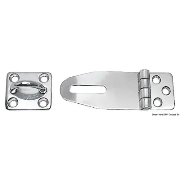 Osculati - Heavy duty Hasp &amp;amp; Staple mirror polishedSS 33x67mm - 38.211.25 product image