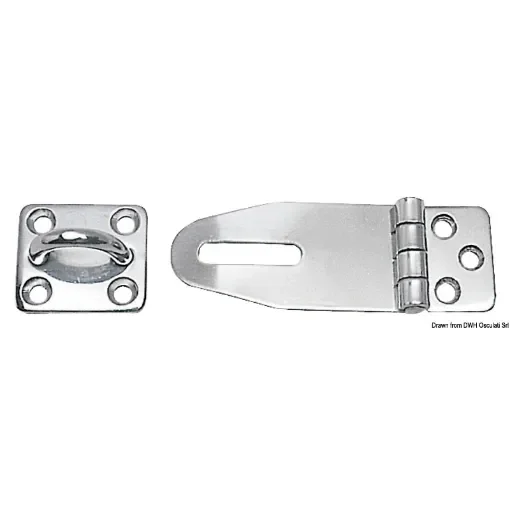 Osculati - Heavy duty Hasp &amp;amp; Staple mirror polishedSS 33x67mm - 38.211.25 product image