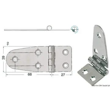 Osculati - Hinges 2 mm thickness - 38.217.40 product image