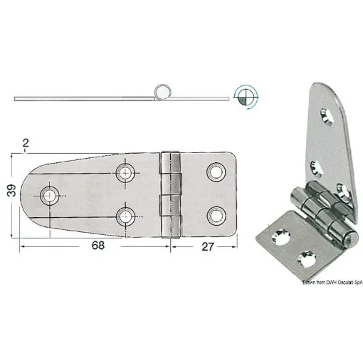 Osculati - Hinges 2 mm thickness - 38.217.40 product image