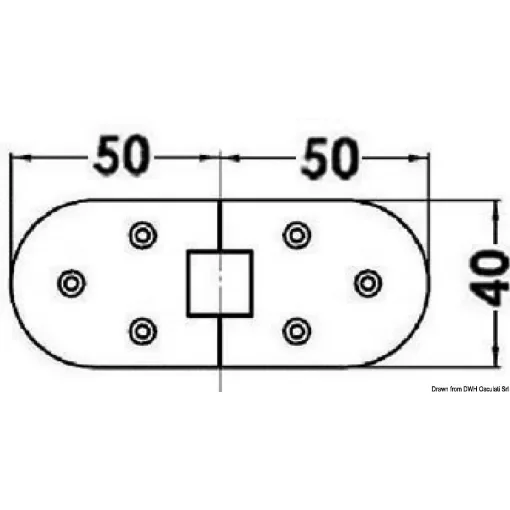 Osculati - Microcast hinge 100 x 40 mm - 38.290.02 product image