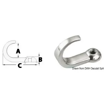 Osculati - Single-screw hook - 38.301.08 product image