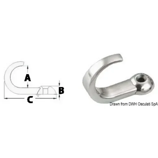 Osculati - Single-screw hook - 38.301.08 product image