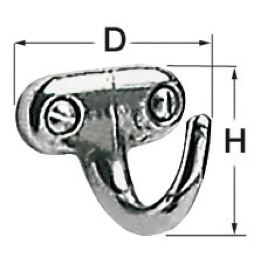 Osculati - Polished SS hook 25x25 mm - 38.313.50 product image