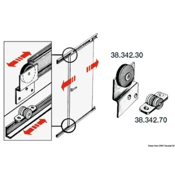 Osculati - Sliding carriage 38x15 mm - 38.342.70 product image