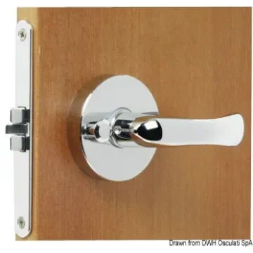 Osculati - Recess-fit simple lock chromed brass 68x60x9 mm - 38.409.70 product image