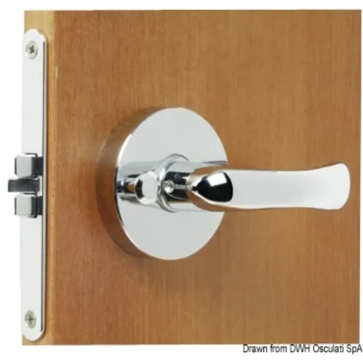 Osculati - Recess-fit simple lock chromed brass 68x60x9 mm - 38.409.70 product image