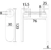 Osculati - Nauta R handle polished AISI316 8 mm - 38.348.41 product image
