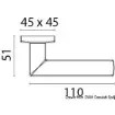 Osculati - Pair of Square handles,chr.br. - 38.348.56 product image