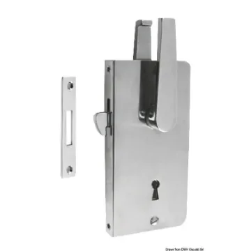 Recess-fit lock for sliding door with traditional key product image
