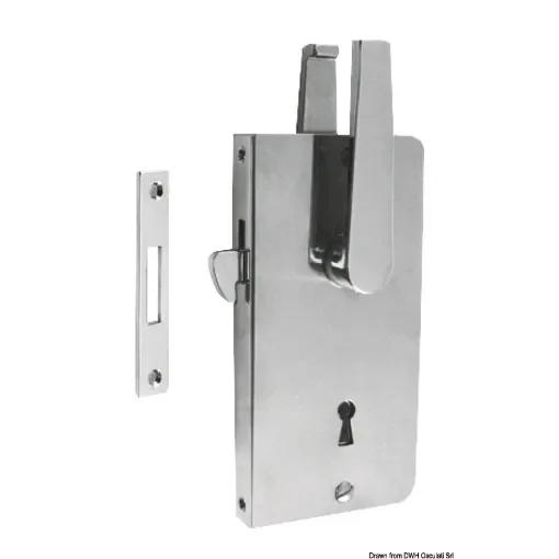 Recess-fit lock for sliding door with traditional key product image