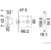 Osculati - Recess-fit simple lock chromed brass 68x60x9 mm - 38.409.70 product image