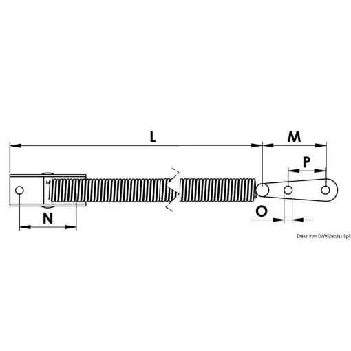 Osculati - SS hatch stay 470 mm A - 38.421.47 product image