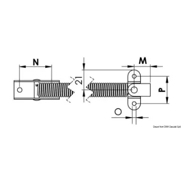 Osculati - SS hatch stay 260 mm C - 38.421.68 product image