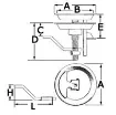 Osculati - Lift latch mirror polished AISI316 90 mm - 38.426.86 product image