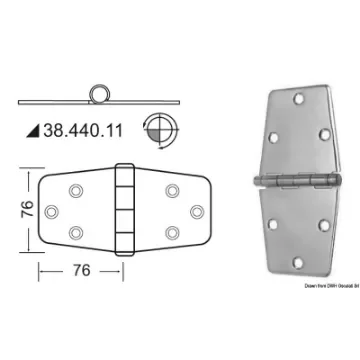 Osculati - Hinges 2 mm thickness - 38.440.11 product image