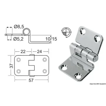 2-mm overhang hinges product image