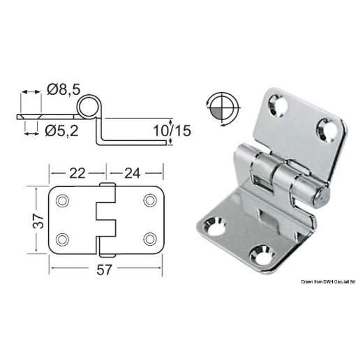 2-mm overhang hinges product image