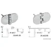Osculati - Hinge standard pin mirror polished S 68.5x38,5 mm - 38.441.68 product image