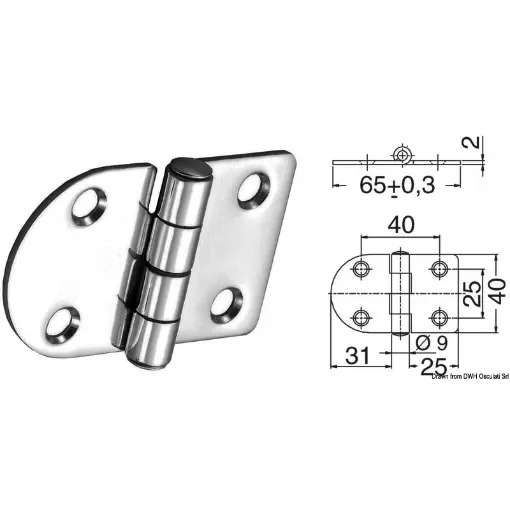 Osculati - Hinges 2 mm thickness - 38.441.69 product image