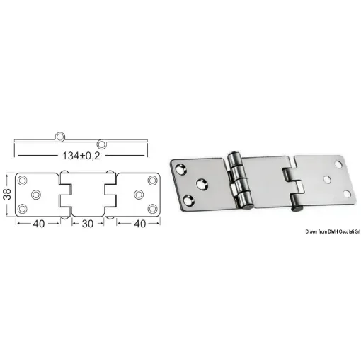 Osculati - 2-mm overhang hinges - 38.441.82 product image