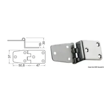 2-mm overhang hinges product image
