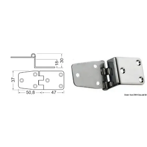 2-mm overhang hinges product image