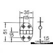 Osculati - Oval hinge 35x51 mm stud mounting 1.5 mm - 38.450.01 product image