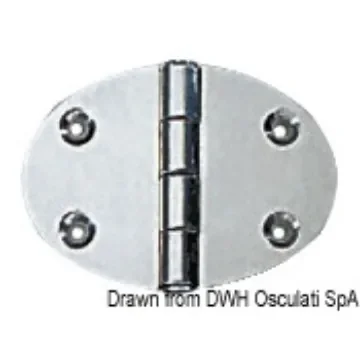 Osculati - Oval hinge 48x67 mm stud mounting 2 mm - 38.450.02 product image