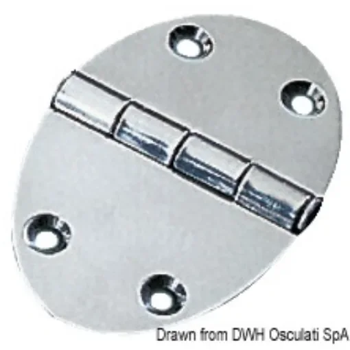 Osculati - Oval hinge 78x56 mm stud mounting 3 mm - 38.450.53 product image