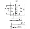 Osculati - SS hinge 102 x 102 x 4 mm - 38.455.14 product image