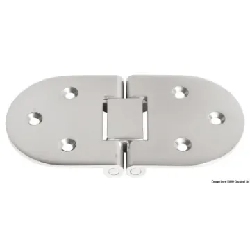 Osculati - Hinge 180&amp;#176; rotation w/bores 140x70 mm - 38.460.75 product image