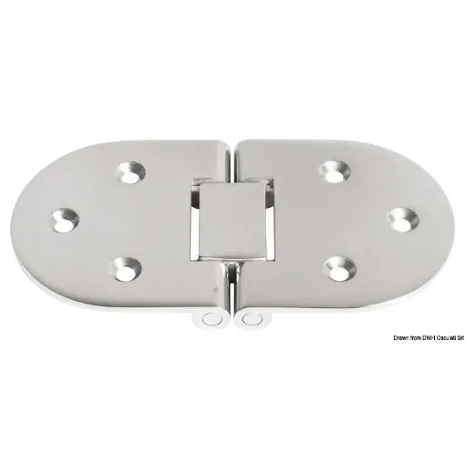 Osculati - Hinge 180&amp;#176; rotation w/bores 140x70 mm - 38.460.75 product image