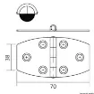 Osculati - SS hinge 70x38 mm - 38.491.00 product image