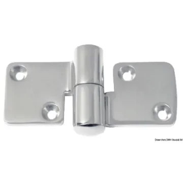 Osculati - Hinge mirror polished AISI316 100x50 mm left - 38.512.01 product image