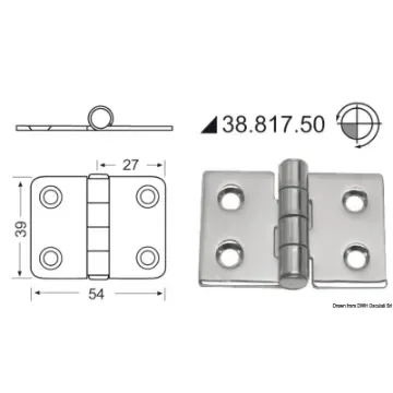 Osculati - Hinges 2 mm thickness - 38.817.50 product image