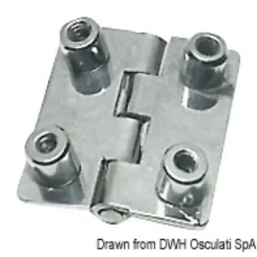 Osculati - SS rectangular hinge 4 bushing 51x45 mm - 38.821.02 product image