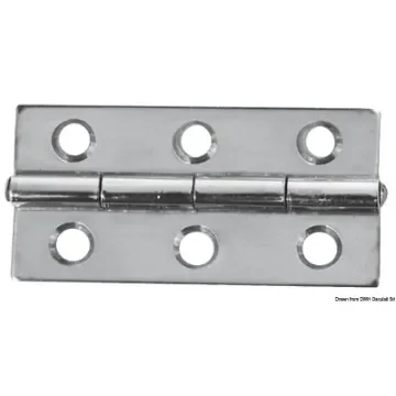 Osculati - Mirror polished SS rectangular hinge 60x30 mm - 38.822.01 product image