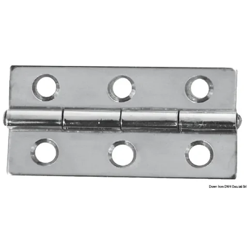 Osculati - Mirror polished SS rectangular hinge 60x30 mm - 38.822.01 product image