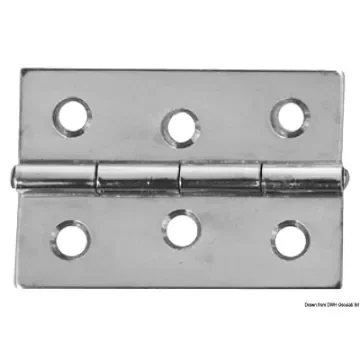 Osculati - Mirror polished SS rectangular hinge 60x40 mm - 38.822.02 product image