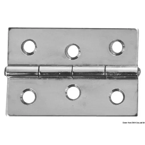 Osculati - Mirror polished SS rectangular hinge 60x40 mm - 38.822.02 product image