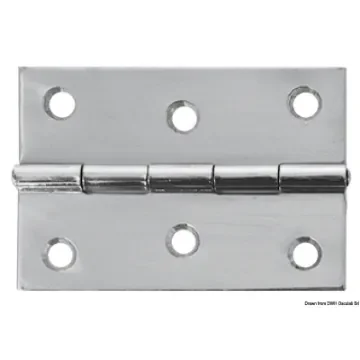 Osculati - Mirror polished SS rectangular hinge 75x50 mm - 38.822.04 product image