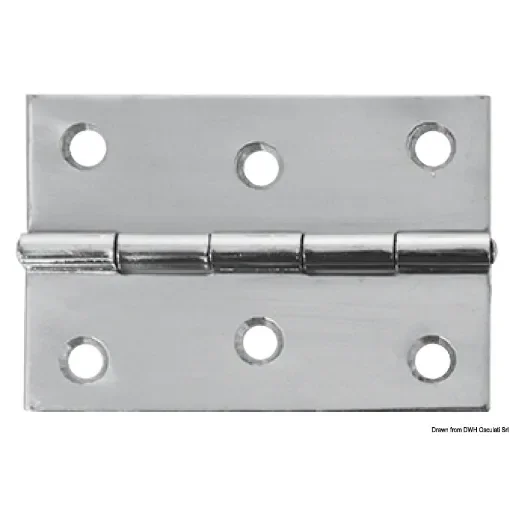 Osculati - Mirror polished SS rectangular hinge 75x50 mm - 38.822.04 product image