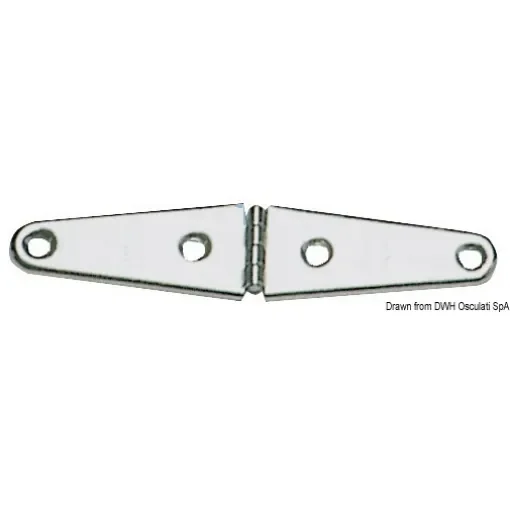 Osculati - Mirror polished SS hinge 145x32 mm - 38.823.12 product image