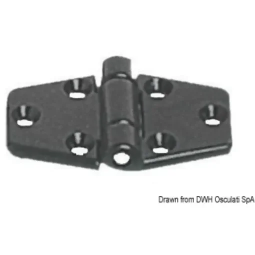 Osculati - Reinforced nylon hinge, black 65x40 mm - 38.823.30 product image