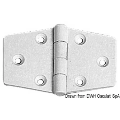 Osculati - Reinforced nylon hinge, white 65x40 mm - 38.823.31 product image