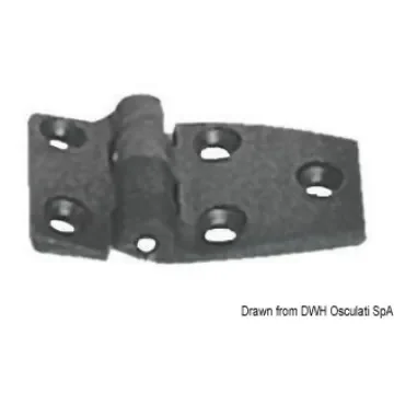Osculati - Reinforced nylon hinge, black 54x38 mm - 38.823.70 product image
