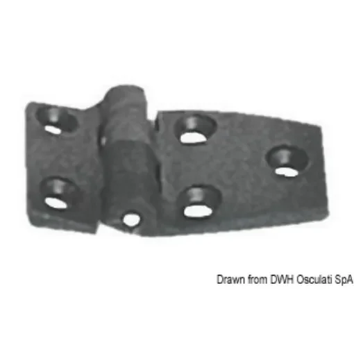 Osculati - Reinforced nylon hinge, black 54x38 mm - 38.823.70 product image
